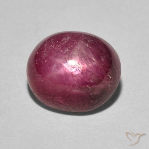 5.24ct Naturel Rouge confiture Rubis étoilé, ovale, Opaque