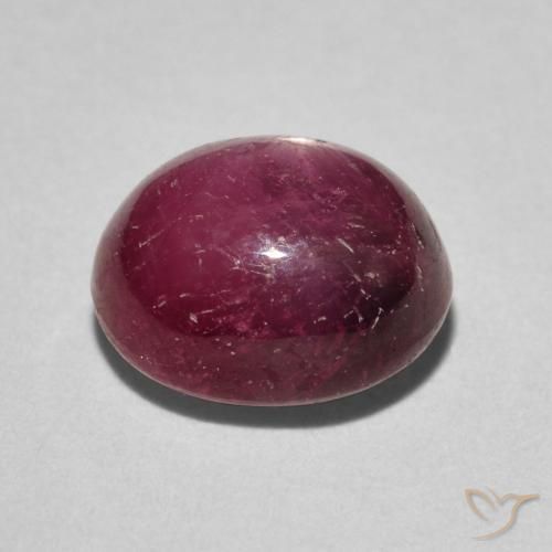Rubis étoilé Rouge confiture naturelle ovale, 5.24 ct, Opaque