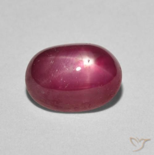 3.19ct Naturel Rouge confiture Rubis étoilé, ovale, Opaque
