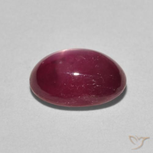 Rubis étoilé Rouge confiture naturelle ovale, 3.19 ct, Opaque