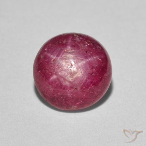 3.12ct Naturel Rouge confiture Rubis étoilé, Tour, Opaque