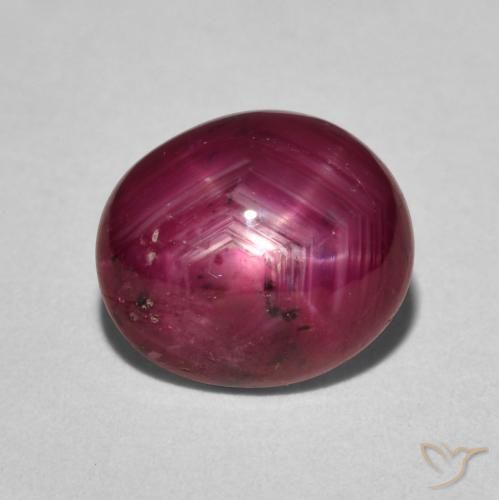 4.40ct Naturel Rouge foncé Rubis étoilé, ovale, Opaque