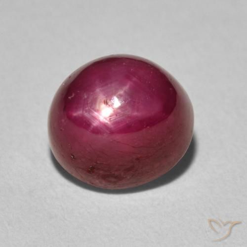 5.15ct Naturel Rouge foncé Rubis étoilé, ovale, Opaque