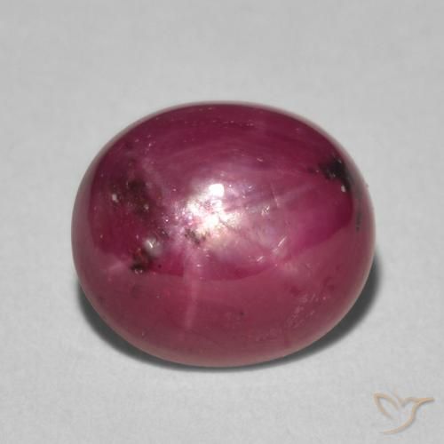4.85ct Naturel Rouge moyen Rubis étoilé, ovale, Opaque