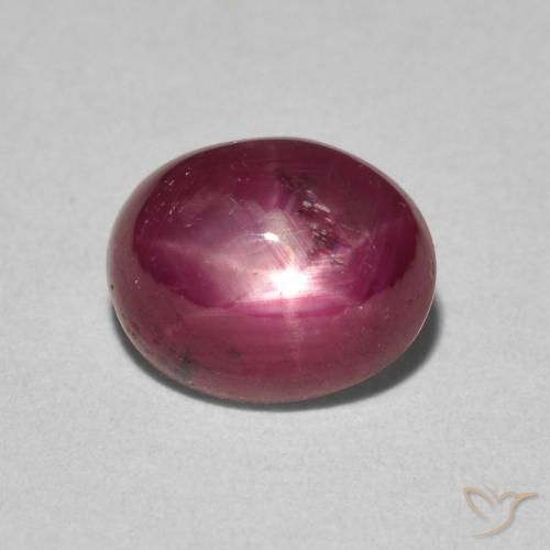 3.29ct Naturel Cramoisi profond Rubis étoilé, ovale, Opaque