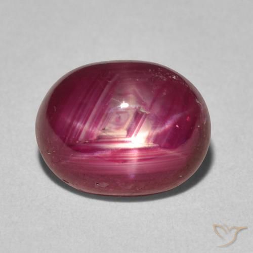 4.42ct Naturel Vin rouge profond Rubis étoilé, ovale, Opaque