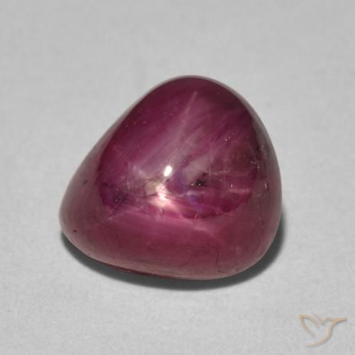 4.42ct Naturel Vin rouge profond Rubis étoilé, En forme de poire, Opaque