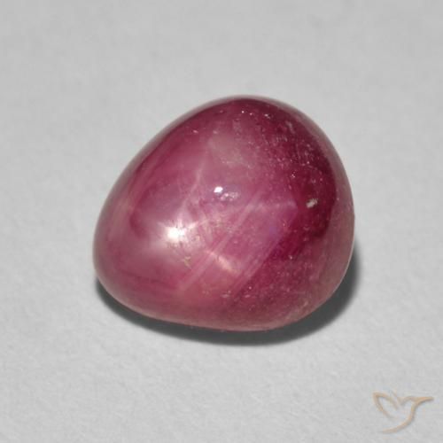 4.29ct Naturel Rouge confiture Rubis étoilé, En forme de poire, Opaque