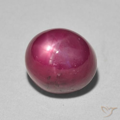 Rubis étoilé Rouge confiture naturelle ovale, 5.96 ct, Opaque