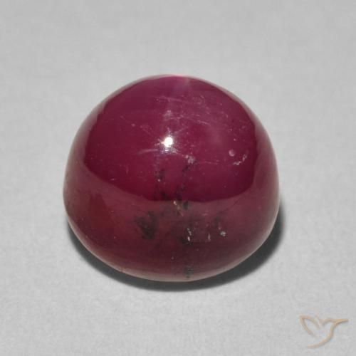 Rubis étoilé Rouge confiture naturelle ovale, 5.96 ct, Opaque