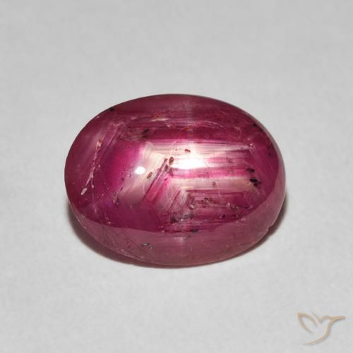 3.16ct Naturel Rouge moyen Rubis étoilé, ovale, Opaque