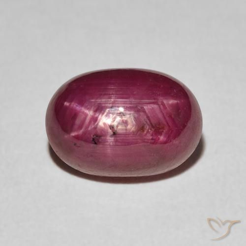 3.84ct Naturel Rouge confiture Rubis étoilé, ovale, Opaque