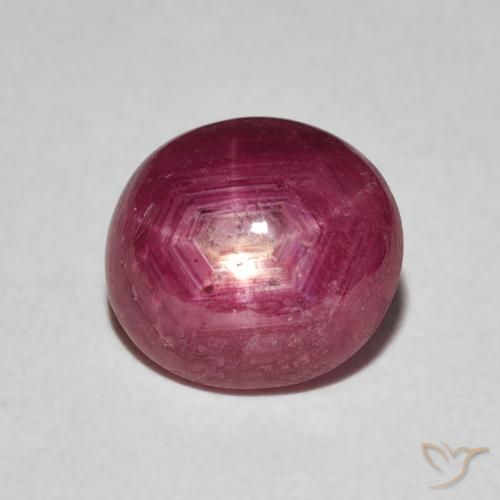 3.31ct Naturel Rouge moyen Rubis étoilé, ovale, Opaque