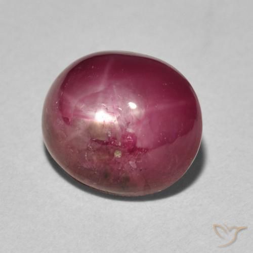 5.15ct Naturel Rouge moyen Rubis étoilé, ovale, Opaque