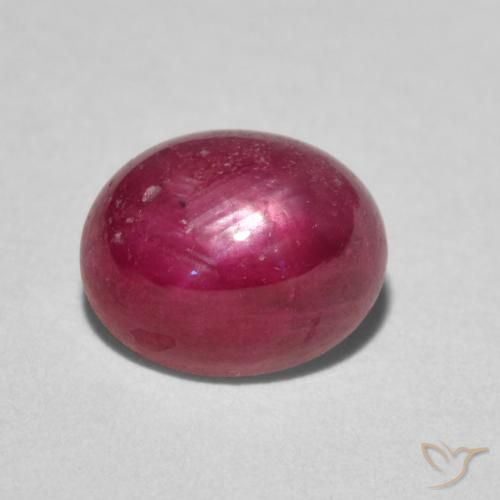 3.24ct Naturel Rouge Rosâtre Rubis étoilé, ovale, Opaque