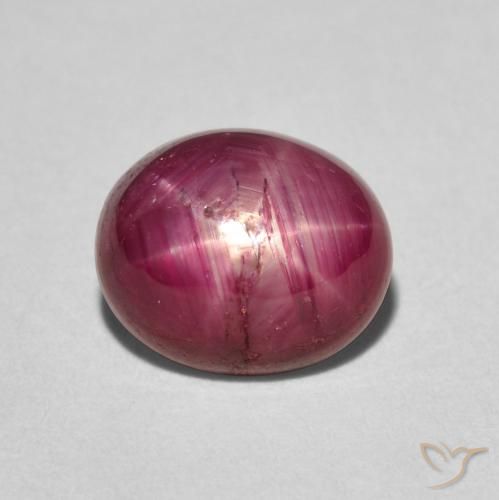 3.83ct Naturel Rouge Rosâtre Rubis étoilé, ovale, Opaque