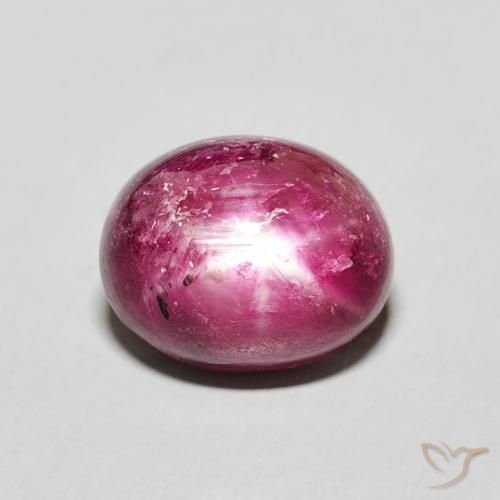 5.18ct Naturel Rouge Rosâtre Rubis étoilé, ovale, Opaque