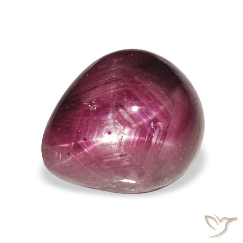 6.52ct Naturel Pourpre moyen Rubis étoilé, En forme de poire, Opaque