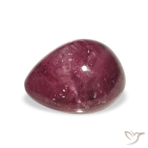 Rubis étoilé Pourpre moyen naturelle En forme de poire, 6.52 ct, Opaque