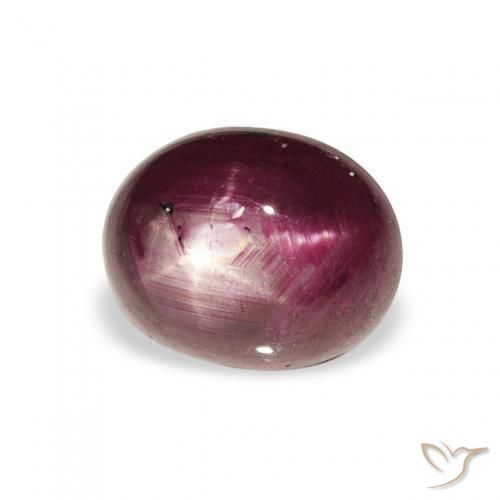 Rubis étoilé Pourpre moyen naturelle ovale, 3.21 ct, Opaque