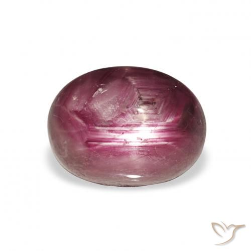 4.34ct Naturel Medium Dark-Purple Rubis étoilé, ovale, Opaque