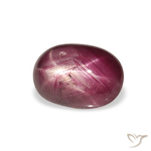 Rubis étoilé Medium Dark Reddish-Purple naturelle ovale, 4.27 ct, Opaque