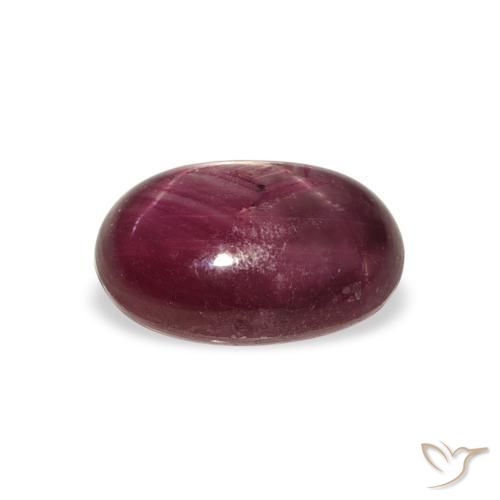 Rubis étoilé Medium Dark Reddish-Purple naturelle ovale, 4.27 ct, Opaque