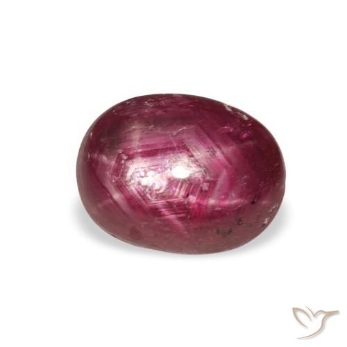 Rubis étoilé Medium Dark Reddish-Purple naturelle ovale, 4.26 ct, Opaque