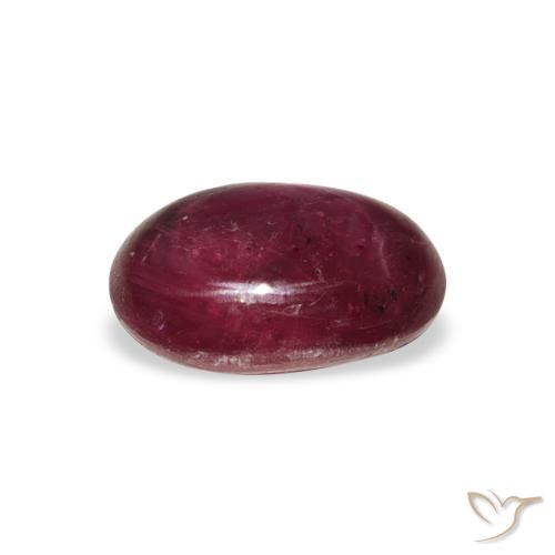 Rubis étoilé Medium Dark Reddish-Purple naturelle ovale, 4.26 ct, Opaque