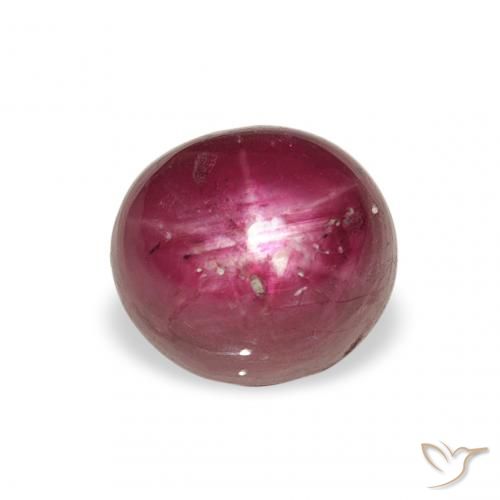 3.37ct Naturel Rose-magenta Rubis étoilé, ovale, Opaque