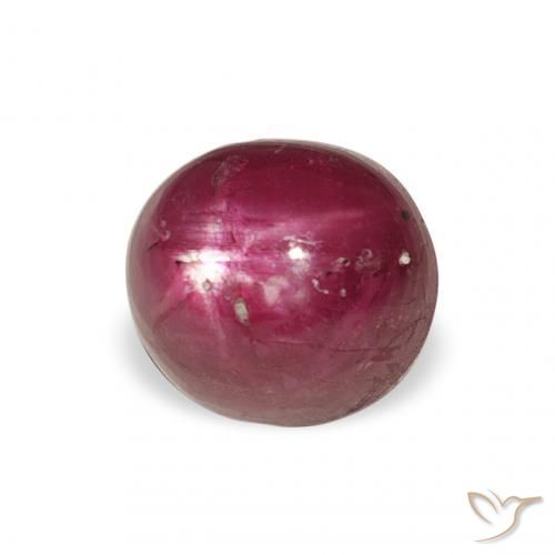 Rubis étoilé Rose-magenta naturelle ovale, 3.37 ct, Opaque