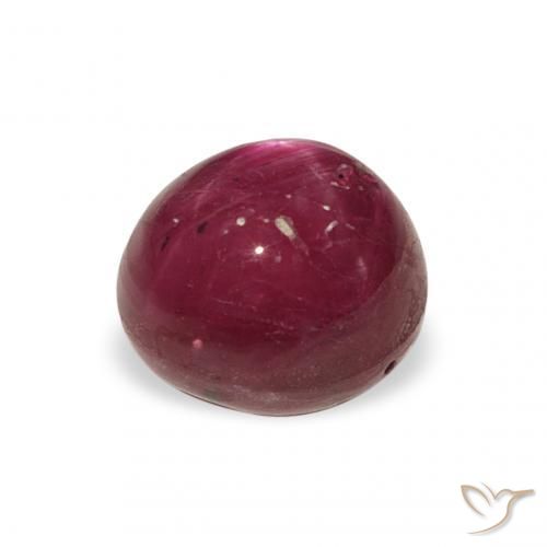 Rubis étoilé Rose-magenta naturelle ovale, 3.37 ct, Opaque