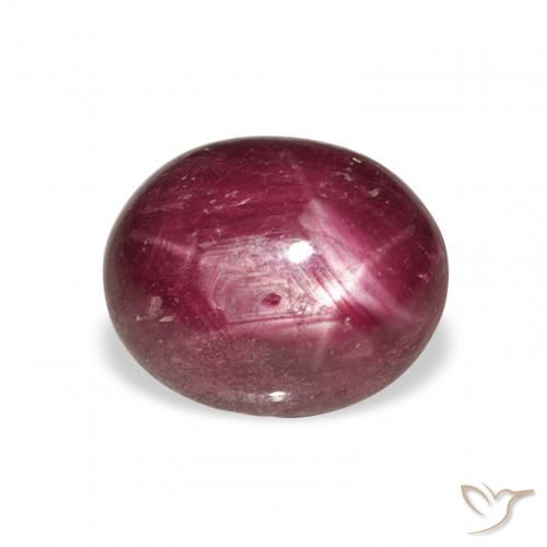 Rubis étoilé Medium Dark Reddish-Purple naturelle ovale, 6.70 ct, Opaque