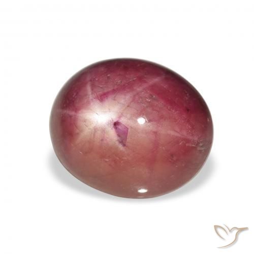Rubis étoilé Medium Light-Purple naturelle ovale, 8.14 ct, Opaque