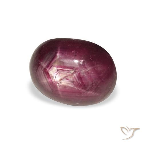 Rubis étoilé Violet Rosâtre naturelle ovale, 6.23 ct, Opaque