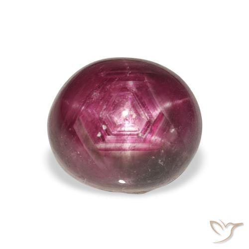 6.39ct Naturel Violet Rosâtre Rubis étoilé, ovale, Opaque