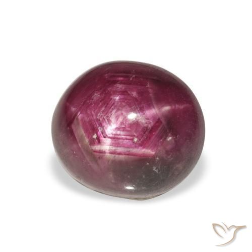 Rubis étoilé Violet Rosâtre naturelle ovale, 6.39 ct, Opaque
