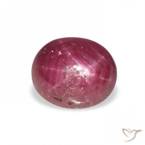 3.43ct Naturel Pourpre de baies roses Rubis étoilé, ovale, Opaque