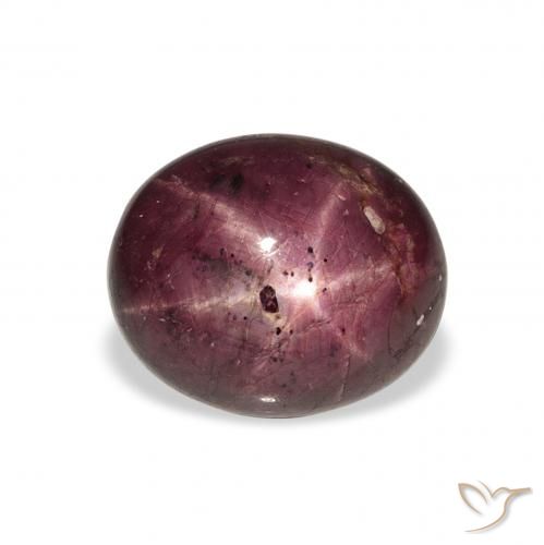 9.90ct Naturel Violet rougeâtre Rubis étoilé, ovale, Opaque