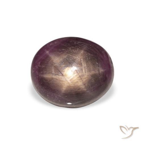 6.28ct Naturel Medium Dark-Purple Rubis étoilé, ovale, Opaque