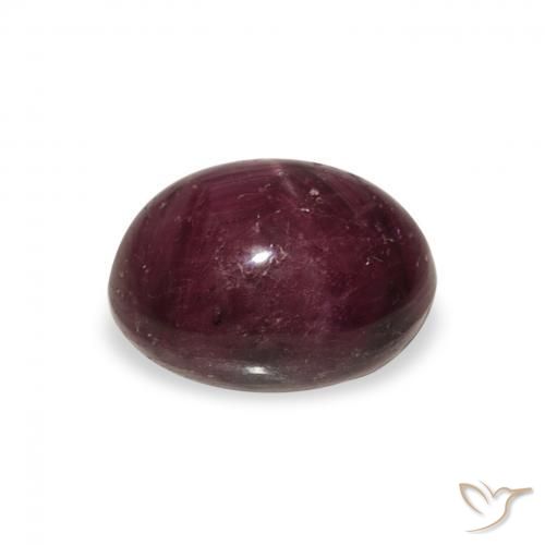 Rubis étoilé Pourpre prune naturelle ovale, 4.75 ct, Opaque