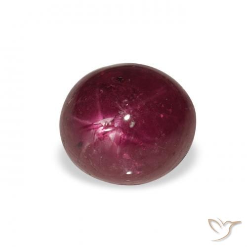 Rubis étoilé Violet rougeâtre naturelle ovale, 4.02 ct, Opaque