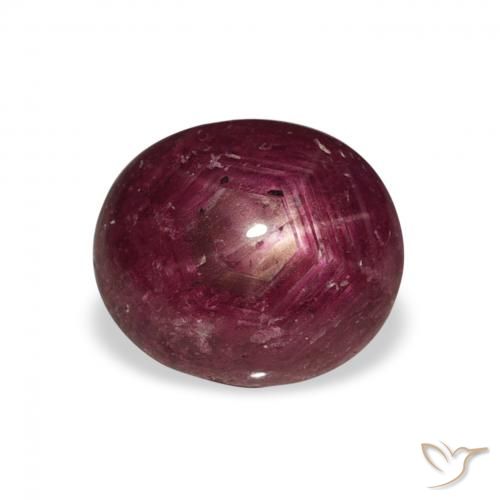 3.62ct Naturel Rouge foncé Rubis étoilé, ovale, Opaque