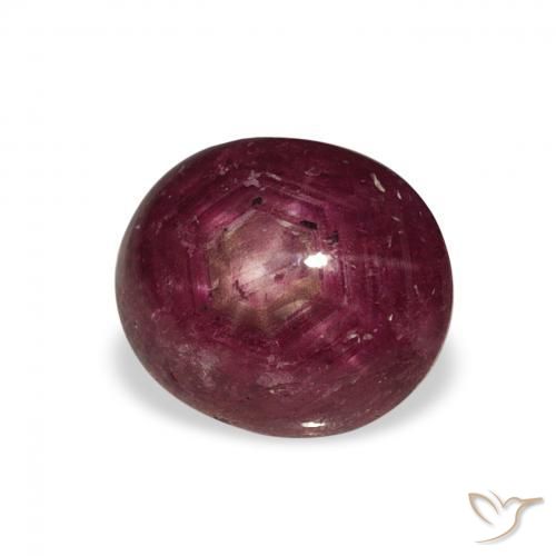Rubis étoilé Rouge foncé naturelle ovale, 3.62 ct, Opaque