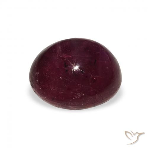 Rubis étoilé Rouge foncé naturelle ovale, 5.04 ct, Opaque