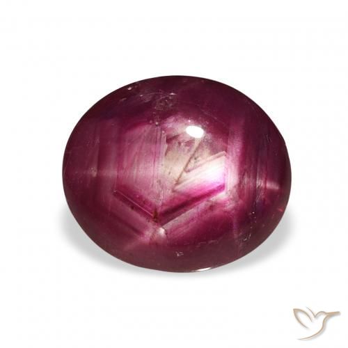 3.53ct Naturel Rouge foncé Rubis étoilé, ovale, Opaque