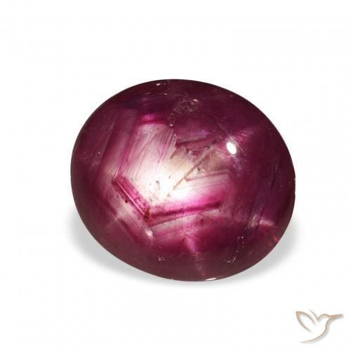Rubis étoilé Rouge foncé naturelle ovale, 3.53 ct, Opaque
