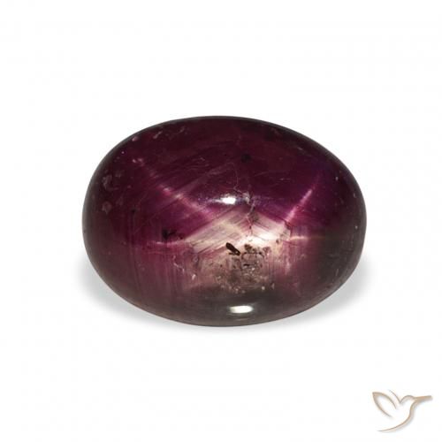 5.20ct Naturel Rouge pourpre profond Rubis étoilé, ovale, Opaque