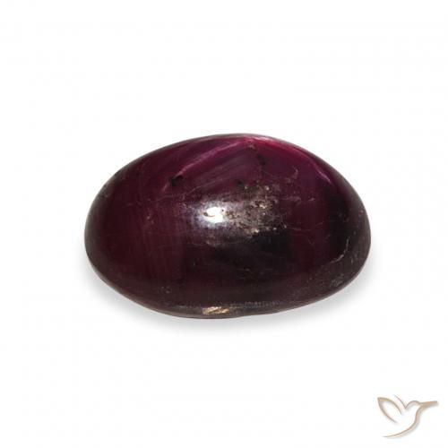 Rubis étoilé Rouge pourpre profond naturelle ovale, 5.20 ct, Opaque