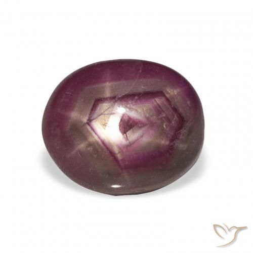 6.42ct Naturel Rouge foncé Rubis étoilé, ovale, Opaque